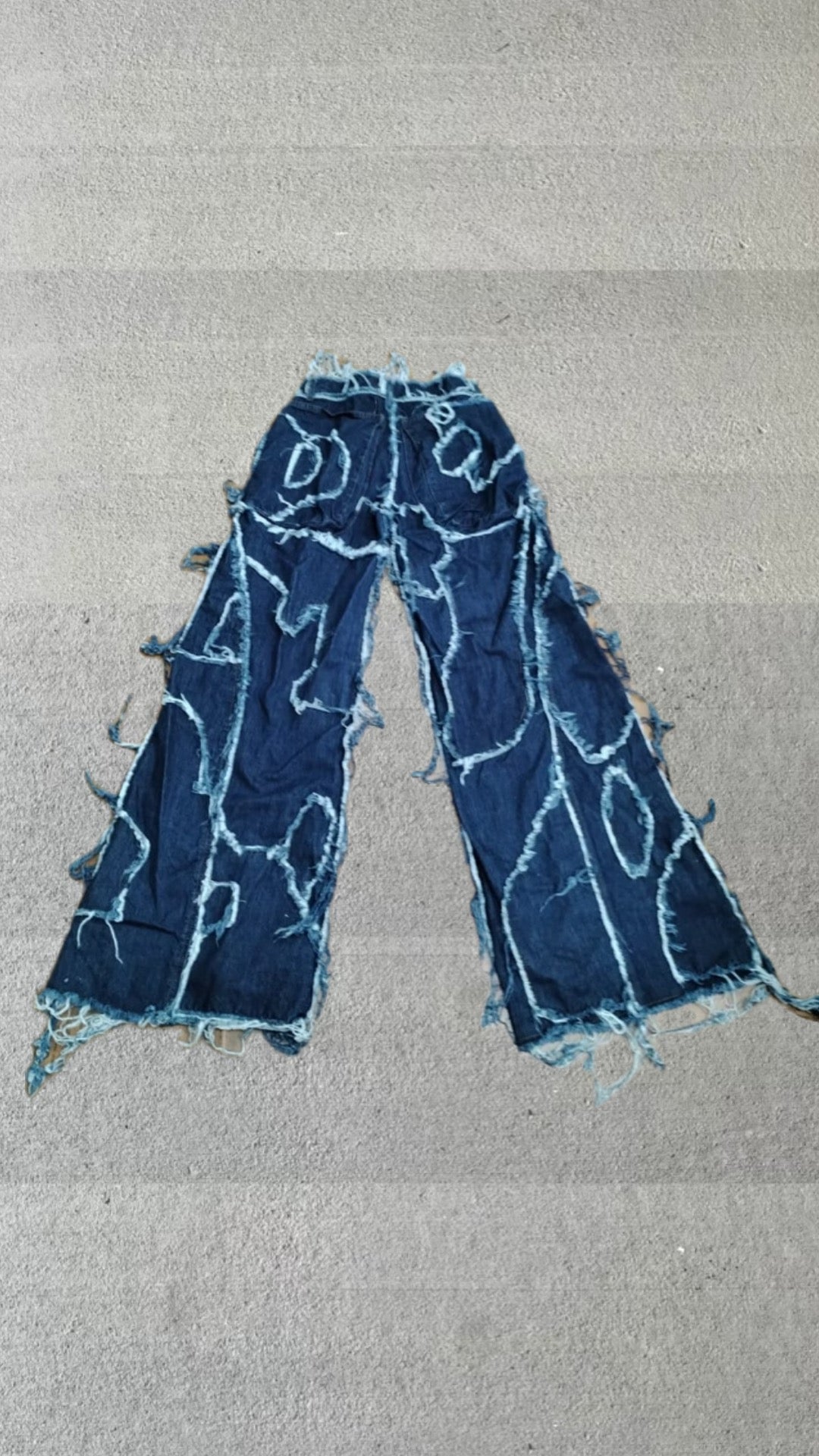 Distressed Patchwork Jeans